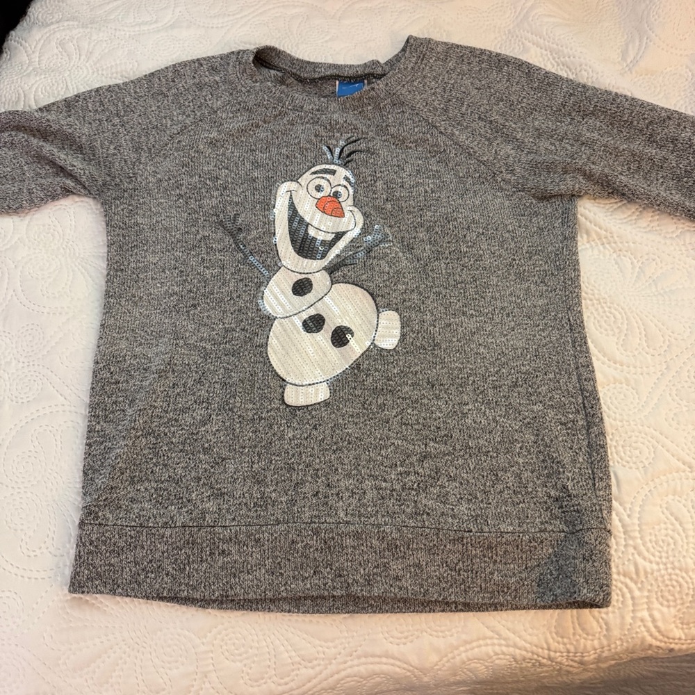 Gray Olaf Disney Sweater